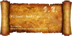 Vilner Noémi névjegykártya